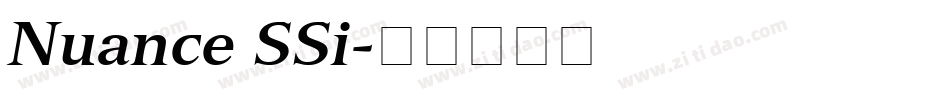 Nuance SSi字体转换